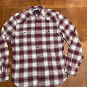 Men's Lucky Brand Stretch Long Sleeve Snap Front Flannel large